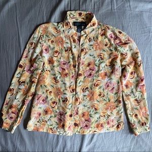 silk floral blouse